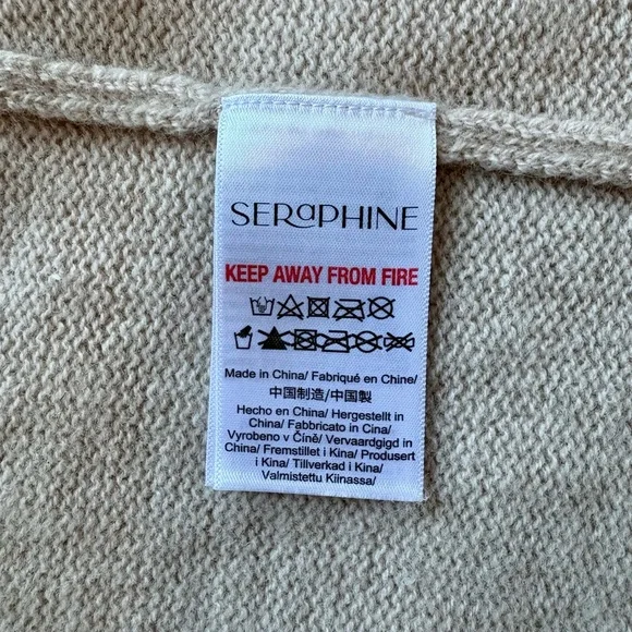 Seraphine Oatmeal 100% Wool Long Line Maternity Cardigan Sweater: XS/Small - Picture 6 of 9